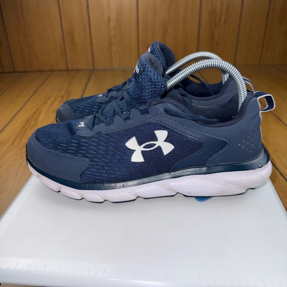 Under Armour Charged Assert 9 Mens 7.5 4E Extra Wide Navy Blue 3024857-400